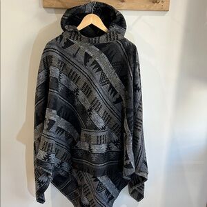 Modest Maverick Wool Blend Hooded Poncho Cape